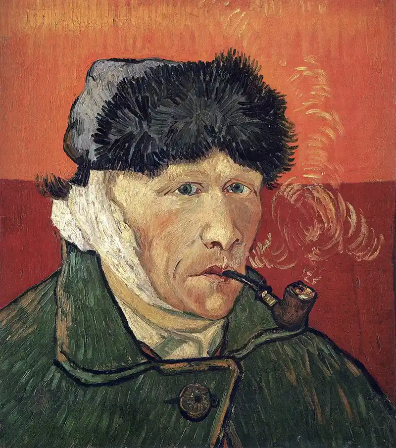 Portrait with Bandaged Ear and Pipe(Vincent Van Gogh)